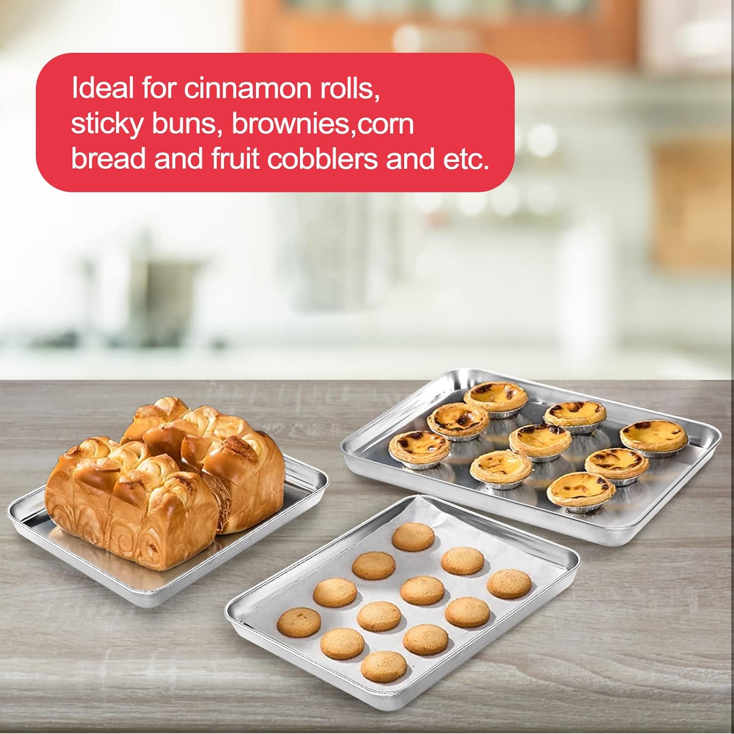 4 Pan Kit to fit Easy bake ovens, Heart Pan, 2 Round Pans
