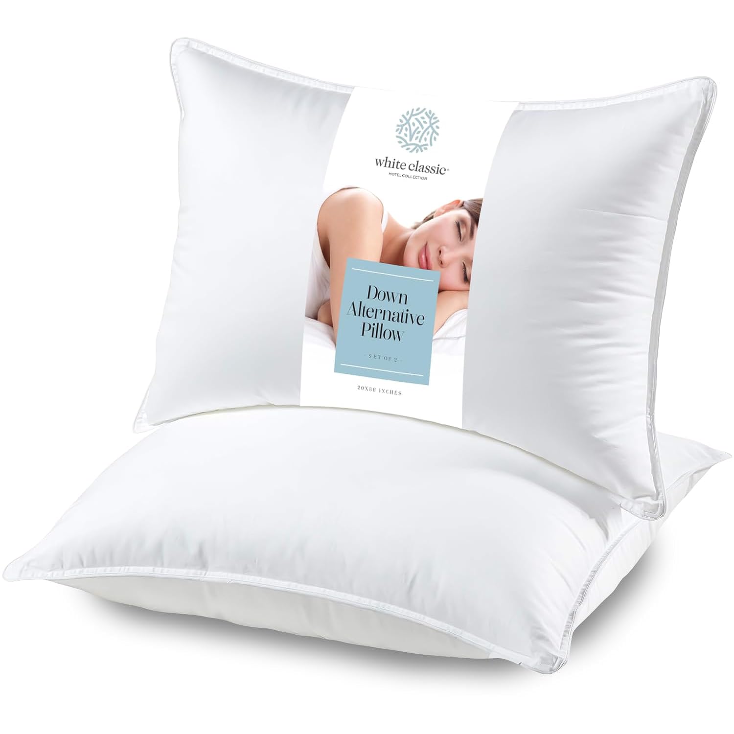 CozyLux Pillows King Size Set of 2, Hotel Quality Bed Pillows for Sleeping  2 Pack, Cooling Pillows for Side Back and Stomach Sleepers, Down