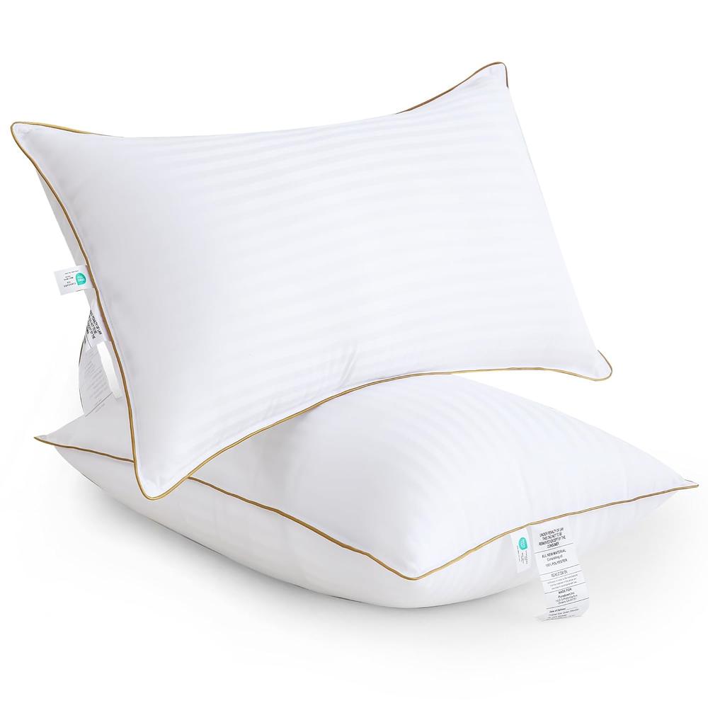 Great Choice Products Bed Pillows, Hotel Pillows Standard Size Set Of 2, Soft Down Alternative Pillow For Side Sleepers, Back Or Stomach Sleep