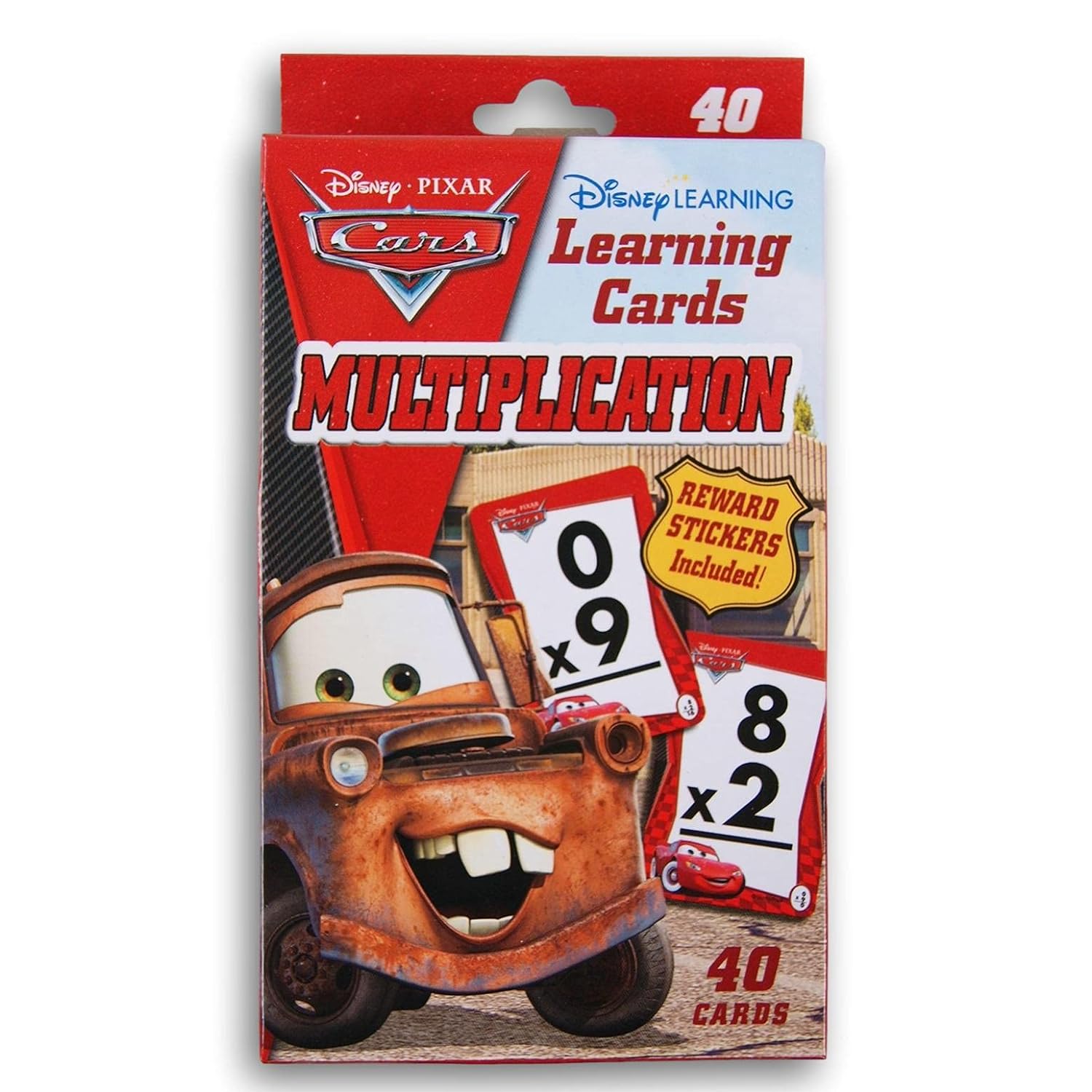 Great Choice Products Cars Jumbo Multiplication Flash Cards With Reward Stickers - Kids Math Drill Learning -2Nd Grade-3Rd Grade- 40 Cards,