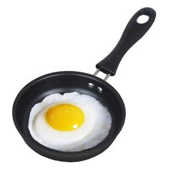 Great Choice Products Frying Pan One Egg Pancake Round Mini Non Stick Fry Pan 4.7-Inch Mini Cast Iron Skillet