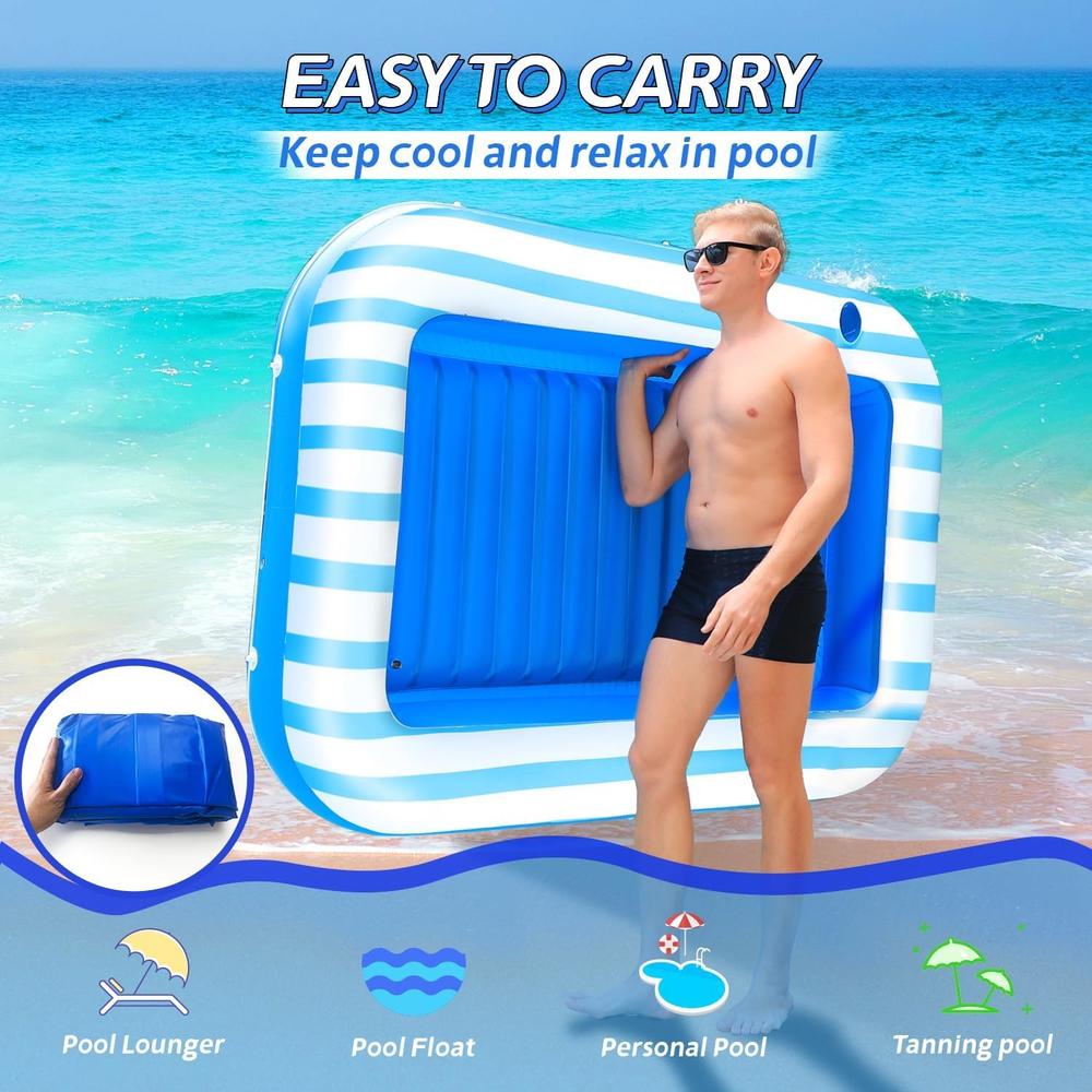 Great Choice Products Inflatable Tanning Pool Lounger Float, Large ...
