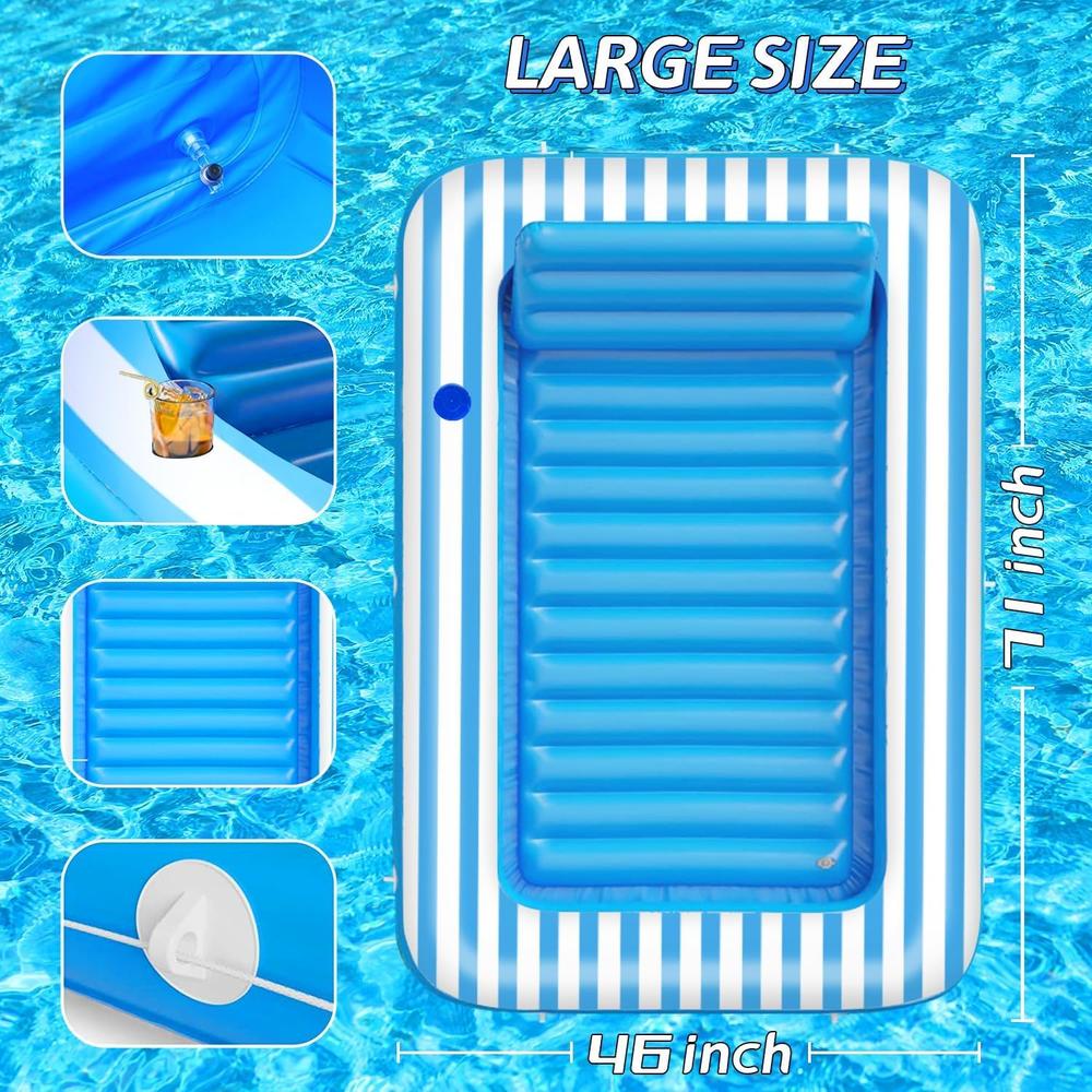 Great Choice Products Inflatable Tanning Pool Lounger Float, Large ...