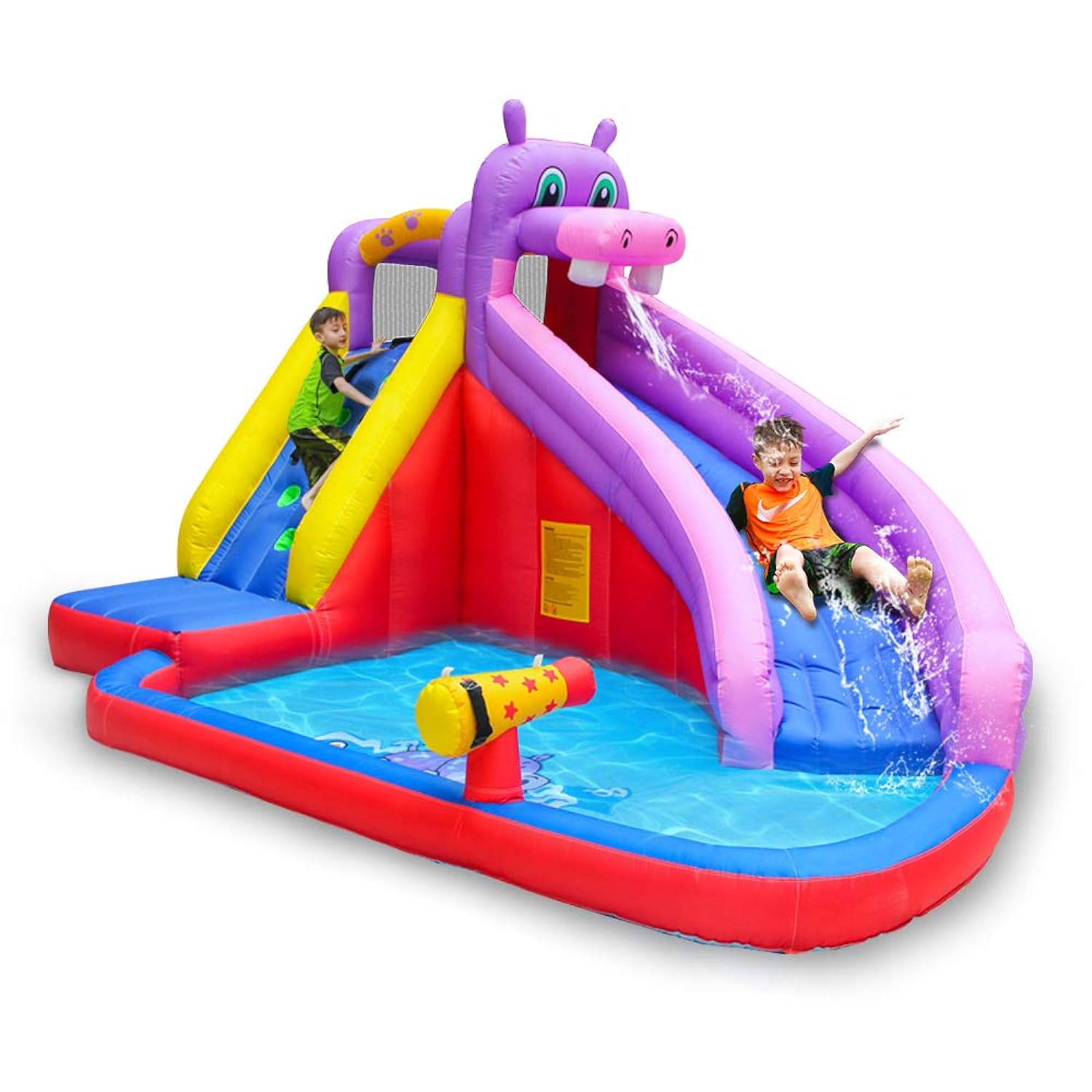 Great Choice Products Inflatable Water Slide With Blower,Long Water Slides For Kids Backyard With Climbing Wall,Kids Bounce House With Slide,H…