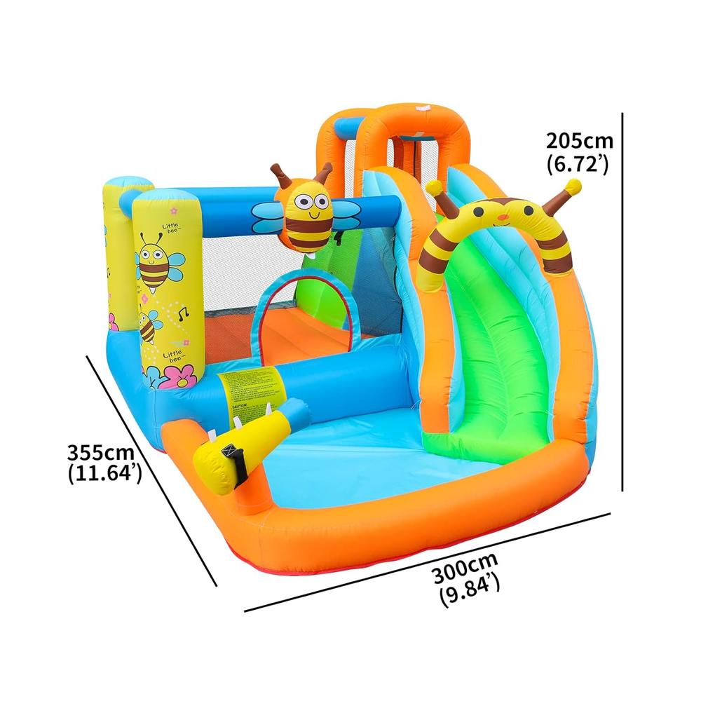 Great Choice Products Inflatable Water Slide, Bounce House With Slide, Water Bounce House With Blower For Wet And Dry, Water Park Bouncy House…