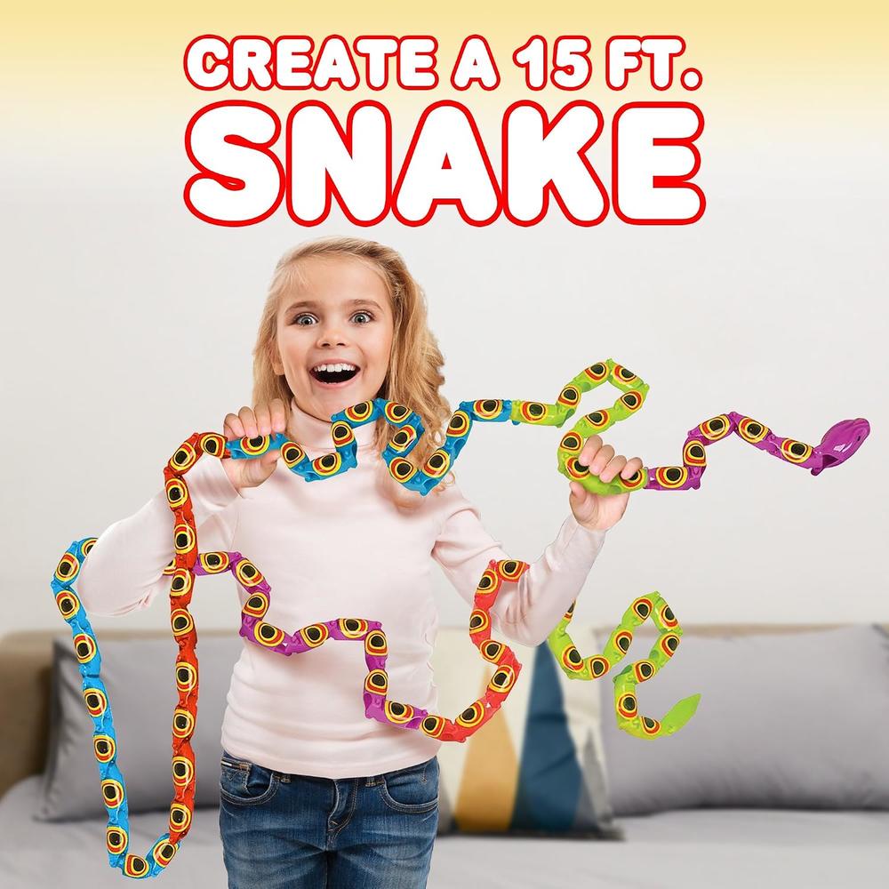 Great Choice Products Jointed Snake Toys Set Of 12-15 Inch Long Plastic ...
