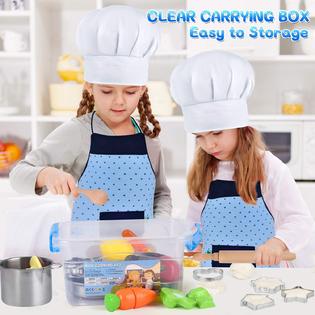 Great Choice Products Kitchen Pretend Play Toys, Kids Cooking And Baking Set  With Stainless Steel Cookware