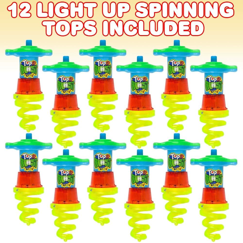 Great Choice Products Light Up Spinning Tops For Kids, Set Of 12 ...