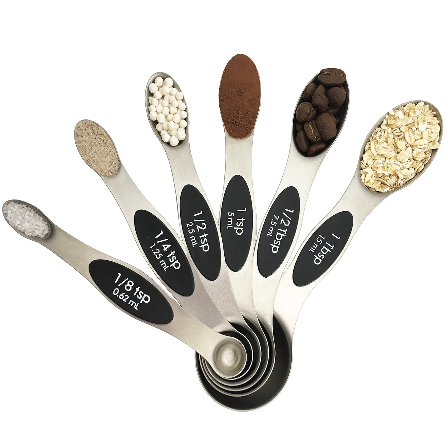 Great Choice Products Magnetic Measuring Spoons Set, Dual Sided