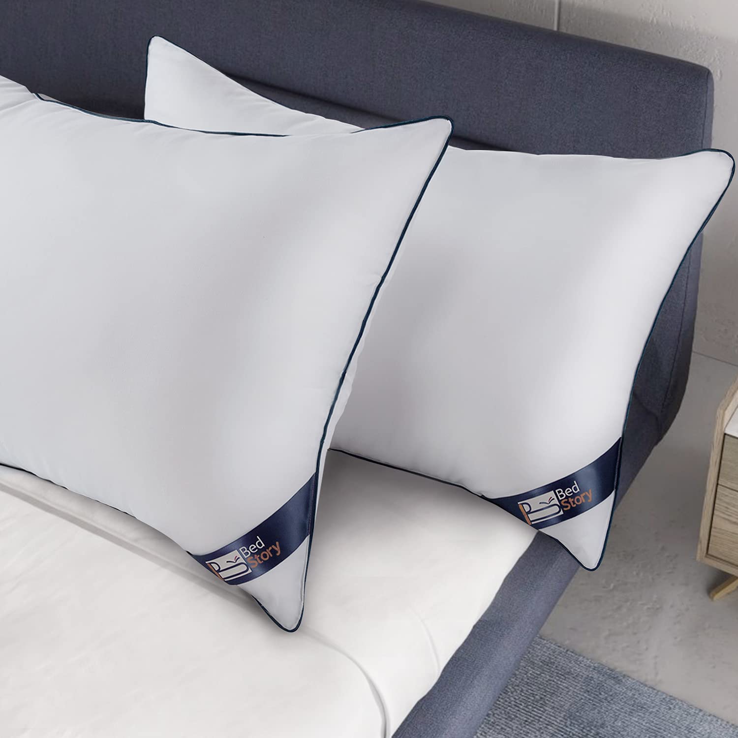 Beckham Hotel Collection Pillows for Sleeping - Set of 2 Cooling Luxury Bed  Pillow for Back, Stomach or Side Sleepers (2-pack, King)