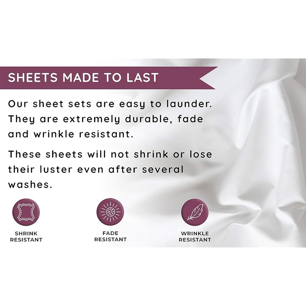 Great Choice Products Premium Collection, 6-Piece, Deep Pocket Sheet Set, Easy Care, Shrinkage Free Sheet Set With 1 Flat Sheet, 1 Fitted Shee…