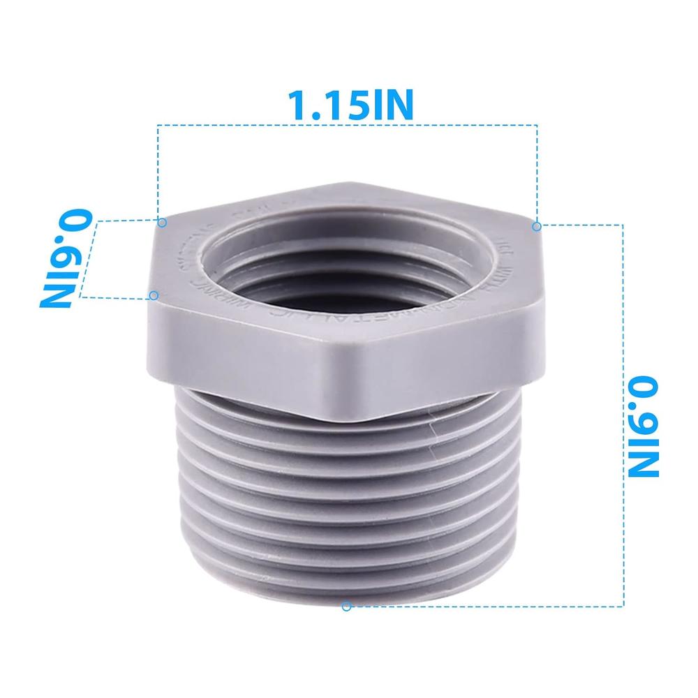 Ext Adapter Plastic Great Choice Products Pvc Adapter Pipe Fitting, Thread Adapter 3/4 ...