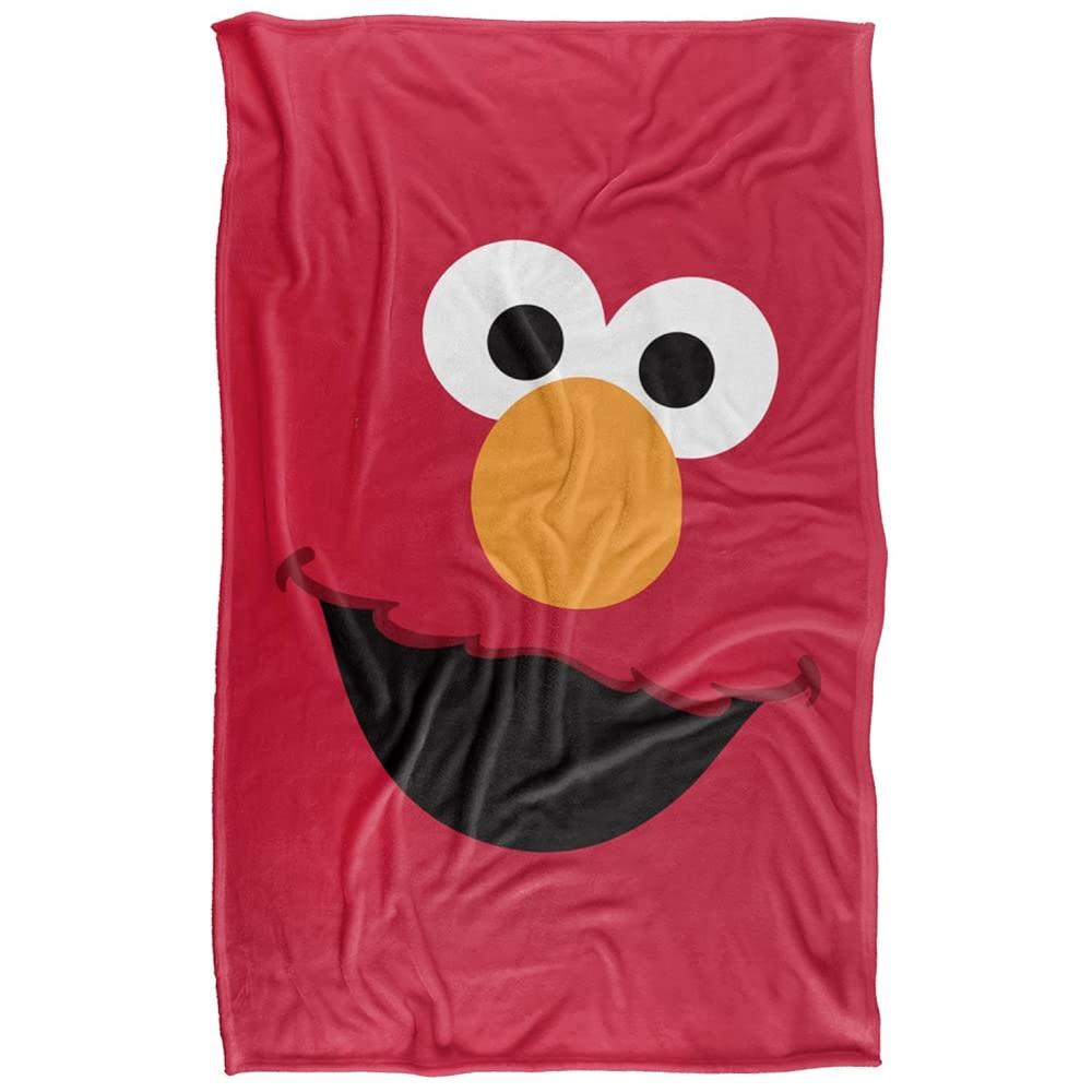 Great Choice Products Sesame Street Elmo Face Officially Licensed Silky Touch Super Soft Throw Blanket 36" X 58"