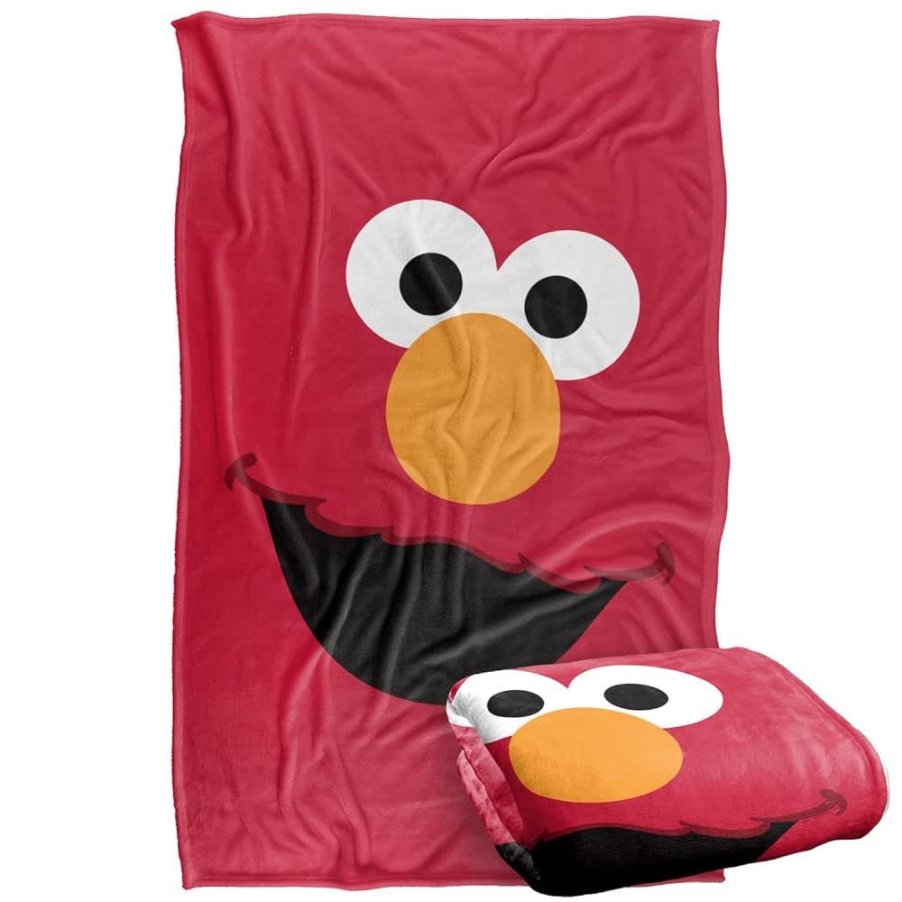 Great Choice Products Sesame Street Elmo Face Officially Licensed Silky Touch Super Soft Throw Blanket 36" X 58"