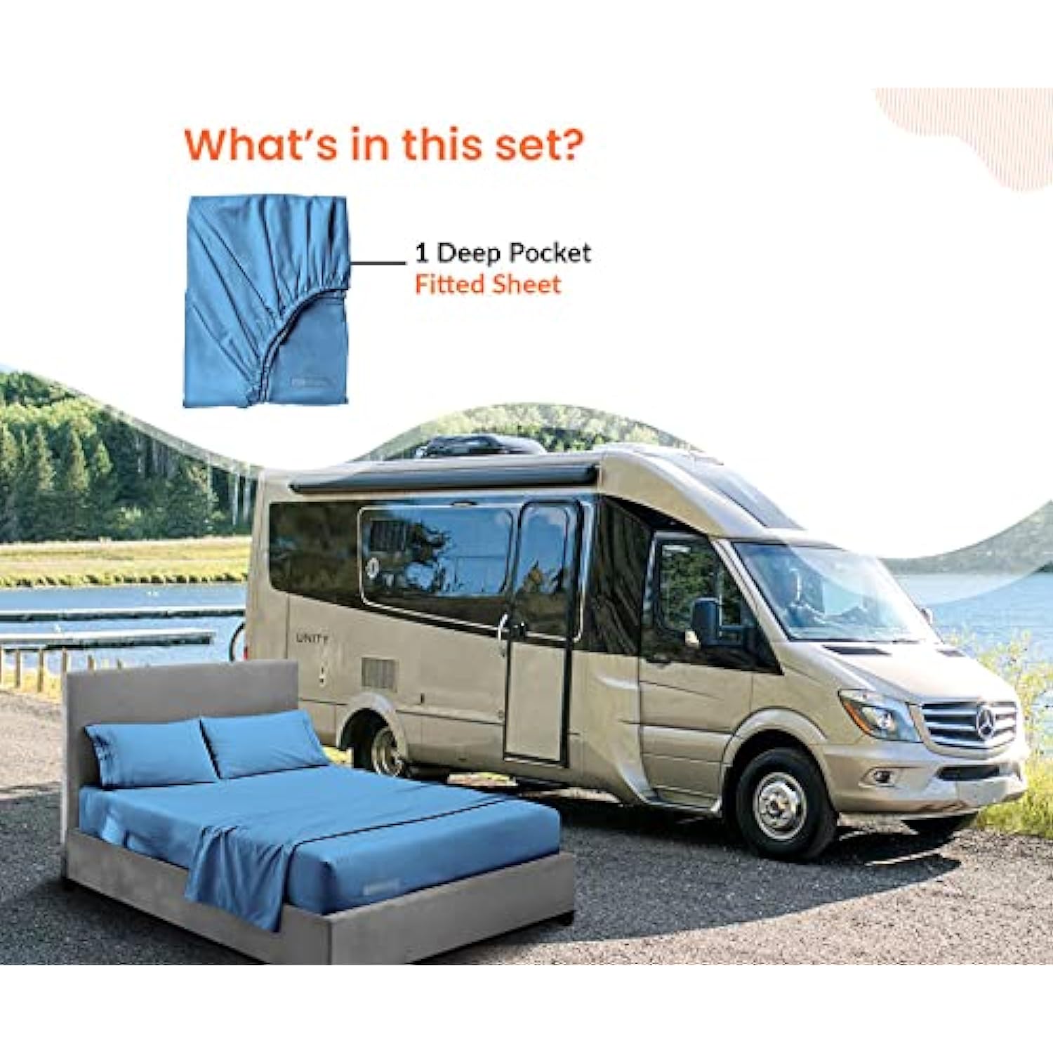 Great Choice Products Sgi 42X80 Cot Bed Rv Bunk & Truck Sleeper Fitted Sheet & Pillowcase 1000 Tc Perfectly Fitted