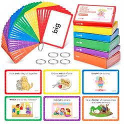 Great Choice Products Sight Words Kids Educational Flash Cards With Pictures & Sentences - 329 Dolch & Fry Big Words Sight Word Games For Kids…
