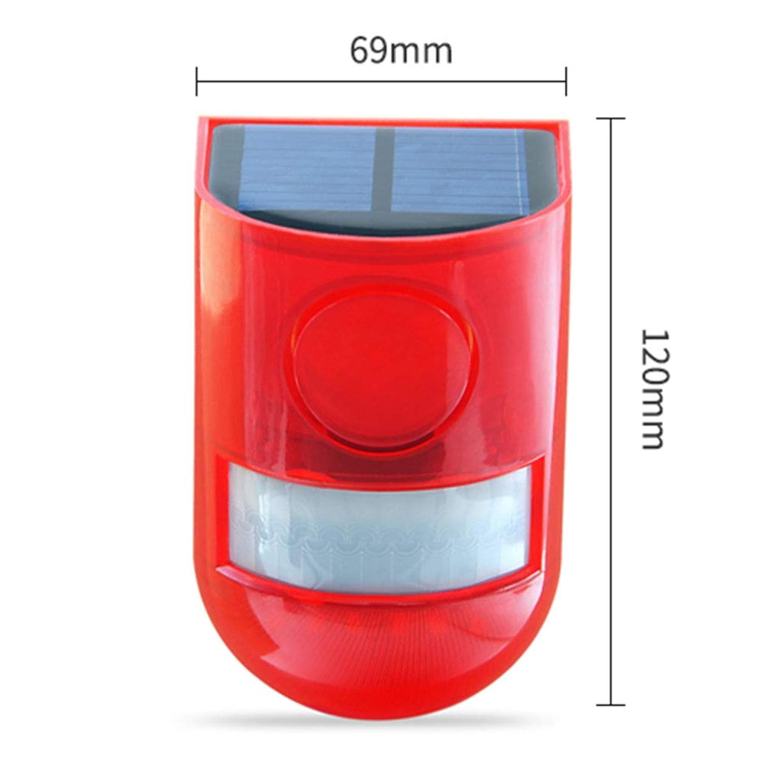Great Choice Products Solar Security Light Alarm,2 Pack Ip65 Waterproof Pir Led Motion Sensor Flashing Light Lamp,Built In Battery,Energy Savi…