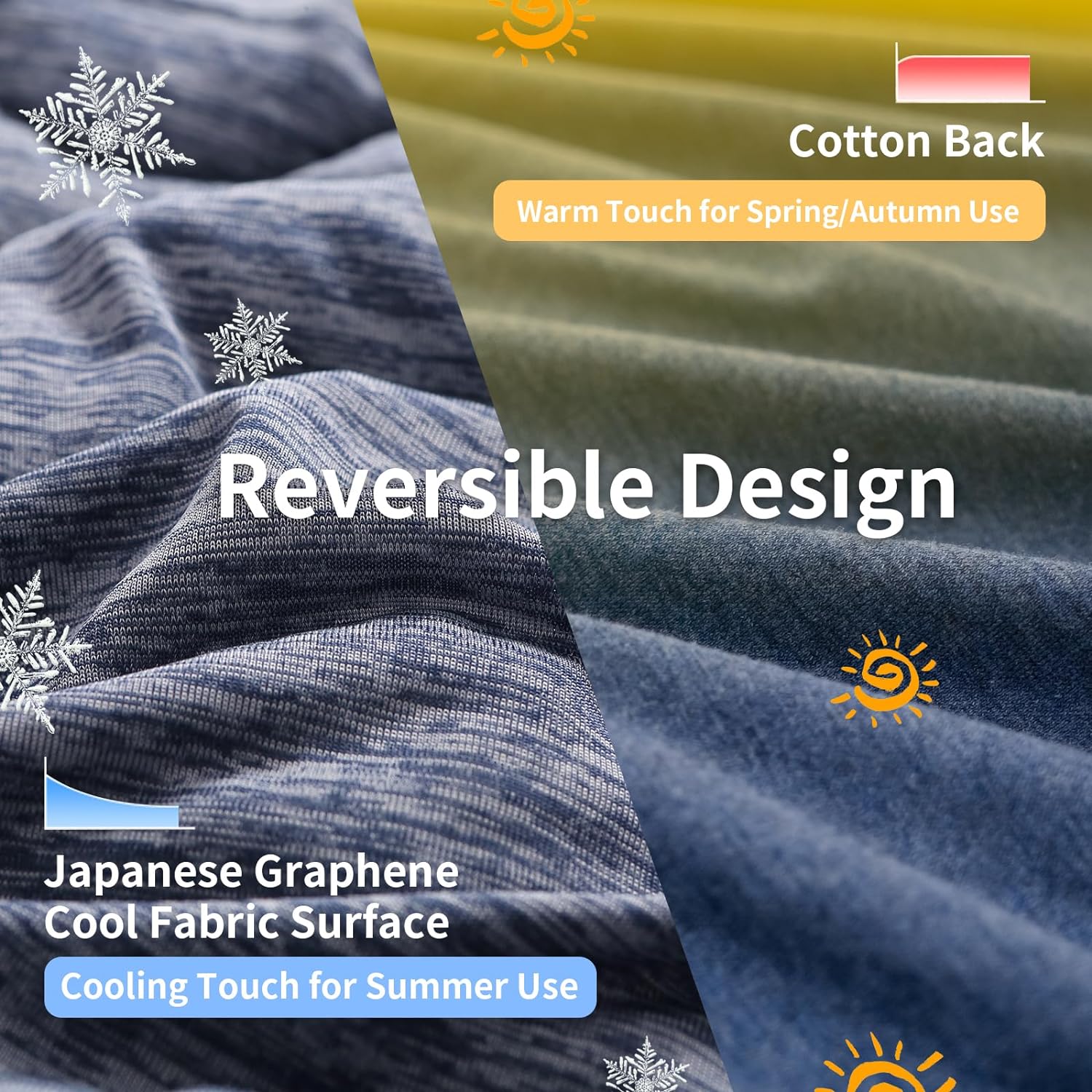 Great Choice Products Cooling Blanket For Hot Sleepers, Summer Blanket With Japanese Q-Max>0.5 Arc-Chill Cooling Fiber, All Season Reversible …