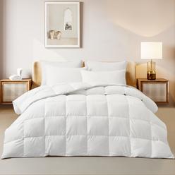Great Choice Products Goose Down Comforter Queen Size - White Goose Feather Down Duvet Insert - Luxurious Bed Duvets & Down Comforters - All S?