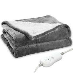 Great Choice Products Heated Blanket Electric Throw - 50"X60" Electric Blanket Throw 4 Hours Auto-Off 4 Heat Level Heating Blanket Over-Heat