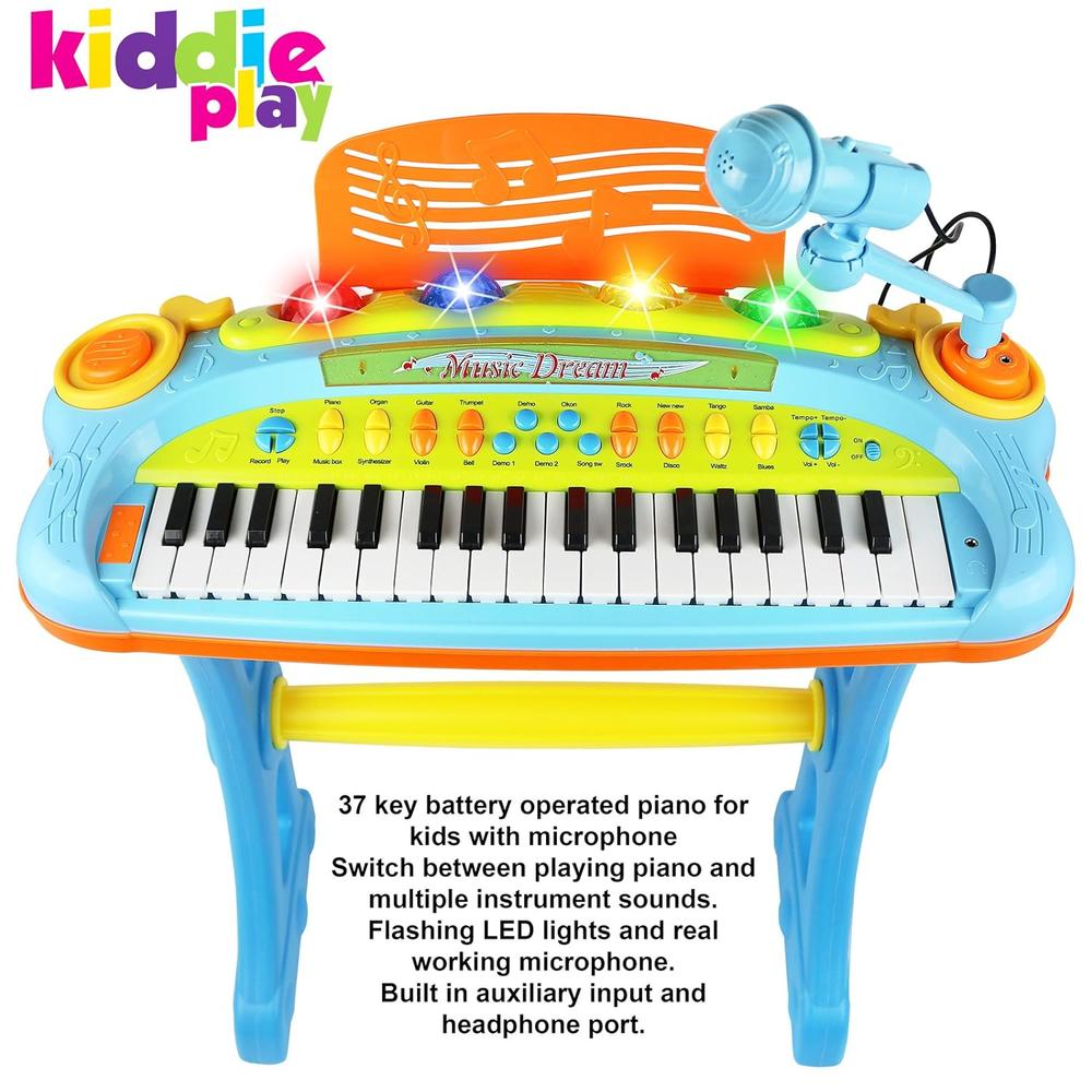 Great Choice Products Electronic 37-Key Toy Piano Keyboard For Kids ...
