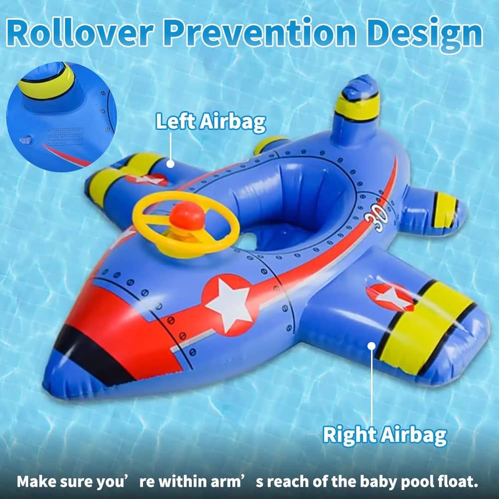 Great Choice Products Baby Pool Float Inflatable Airplane - Baby Floats ...