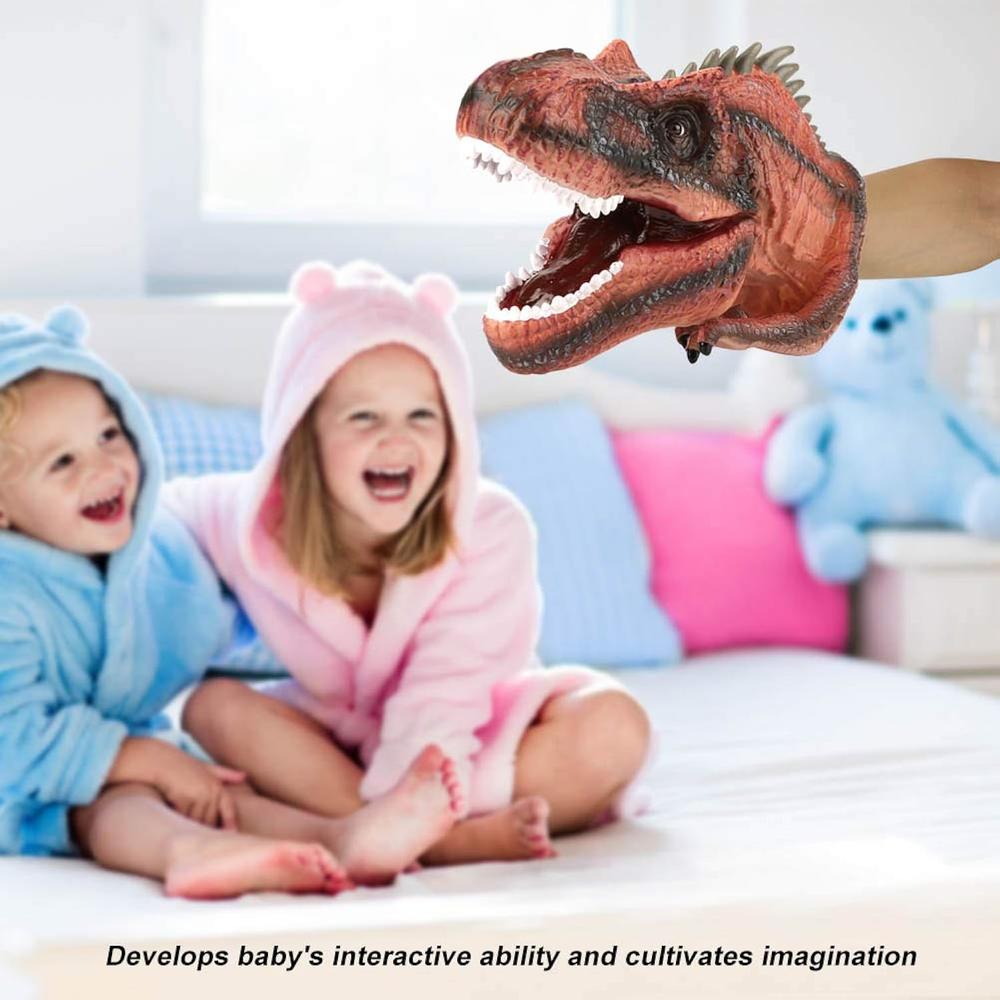 Great Choice Products Dinosaur Hand Puppets For Kids Rubber ...