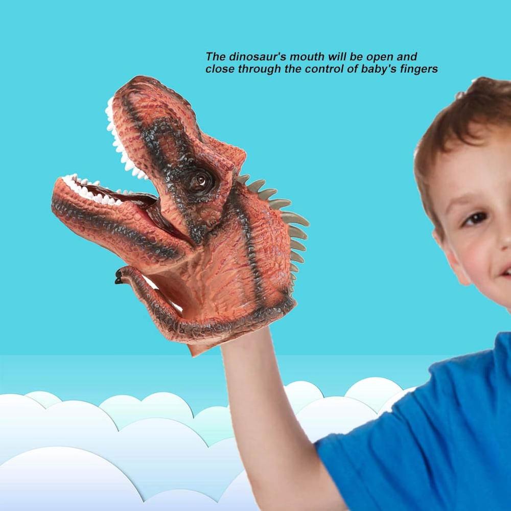 Great Choice Products Dinosaur Hand Puppets For Kids Rubber ...