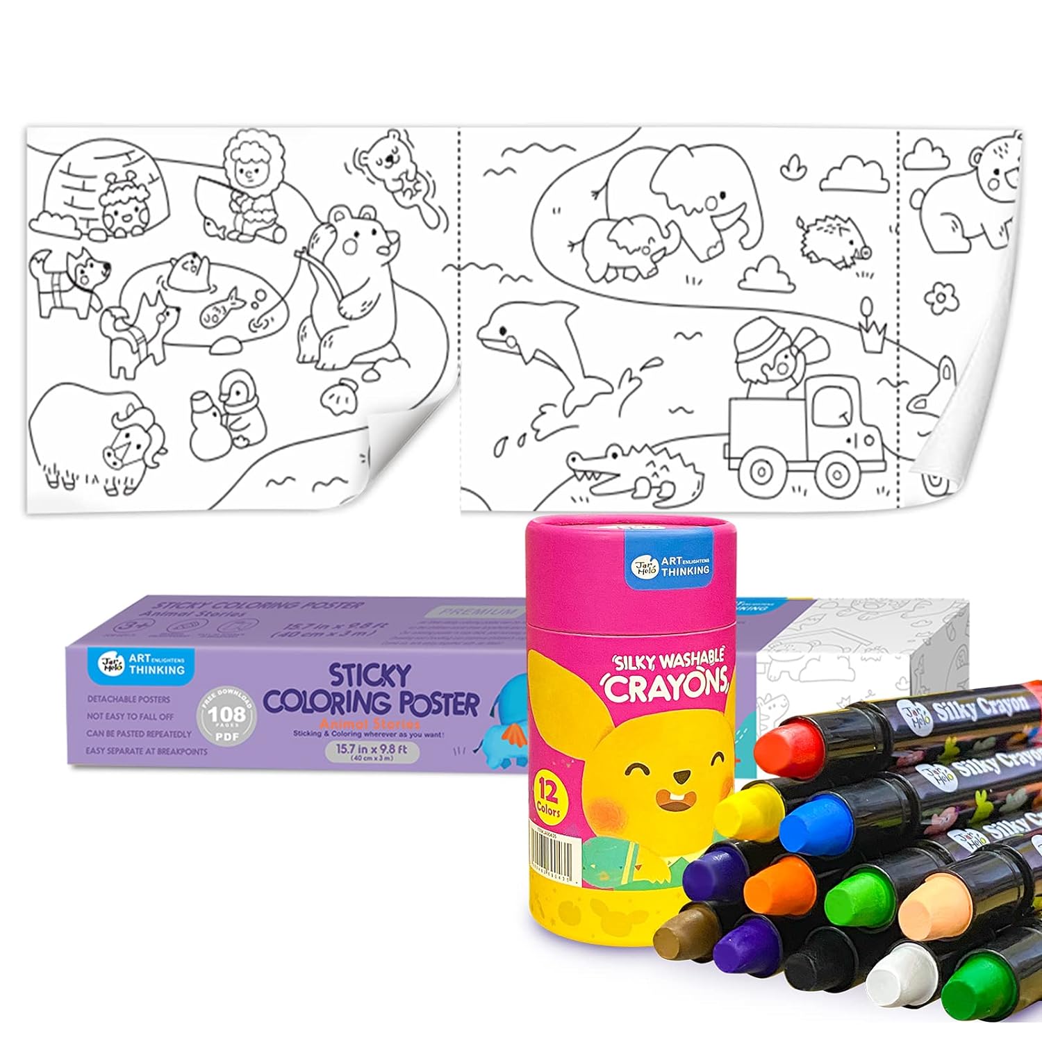 Great Choice Products Jumbo Crayons For Toddlers, 6 Colors Twistable  Crayons Non Toxic Washable Crayons Sticky