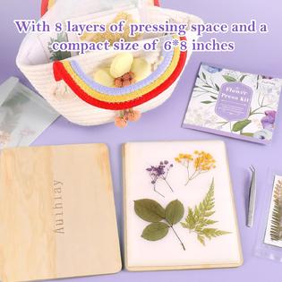 Great Choice Products Flower Press Kit With Instructions, 8 Layers 6.3 X  8.3 Inches Plant Press