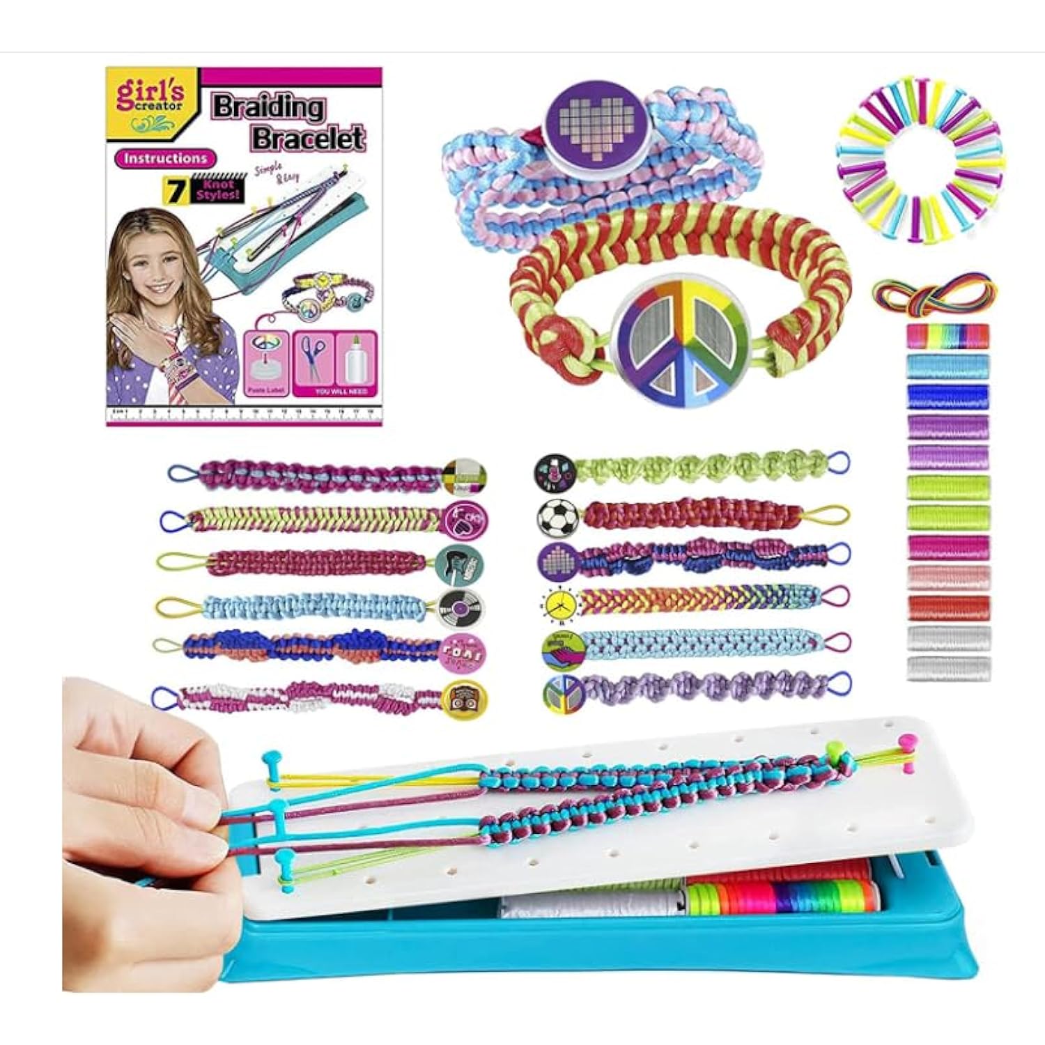 Great Choice Products Friendship Bracelet Making Kit Toys - Birthday Christmas Girls Gifts Ideas Ages 7 8 9 10 11 12 - Teen Girl Toys for 7-14 Y