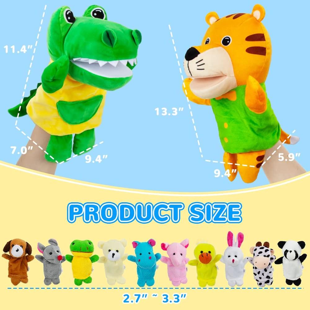 Ten Finger Puppet Great Choice Products Puppets With 2 Hand Puppets & 10 Finger Puppets ...