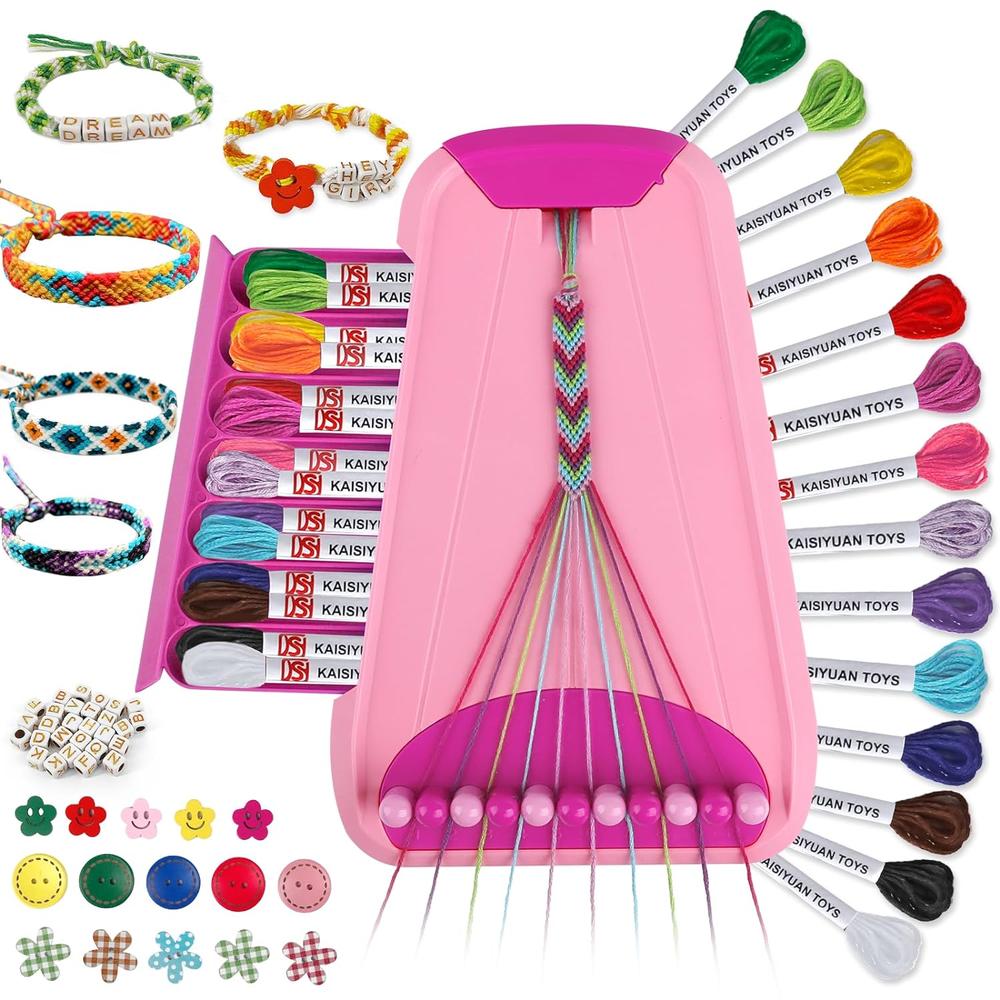 Great Choice Products Arts And Crafts For Kids Ages 8-12,Friendship  Bracelet Making Kit For Girl,Kids Jewelry Making Kit With 28 Pre-Cut Threa…
