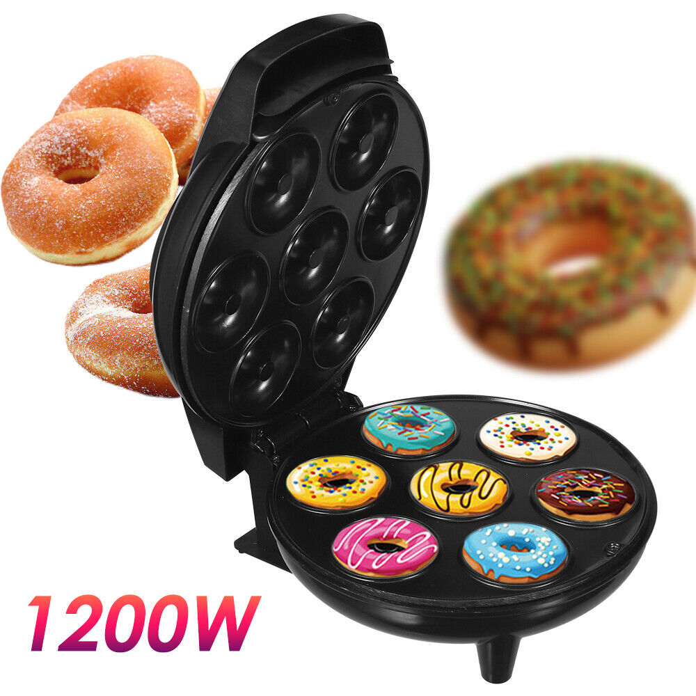 Great Choice Product 1200W Mini Donut Maker Machine For Kid-Friendly Breakfast, Makes 7 Doughnuts
