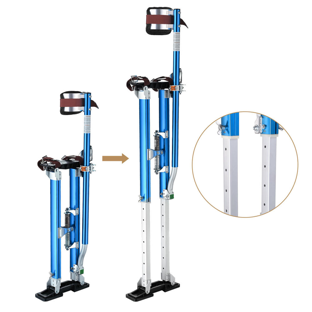 Great Choice Product Drywall Stilts W/ 1 Pair Stilt Pad Replacement 24"-52" Aluminum Tool