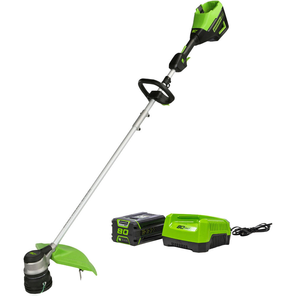 Great Choice Product Greenworks - 80 Volt 16-Inch Cutting Diameter Brushless Straight Shaft Grass...