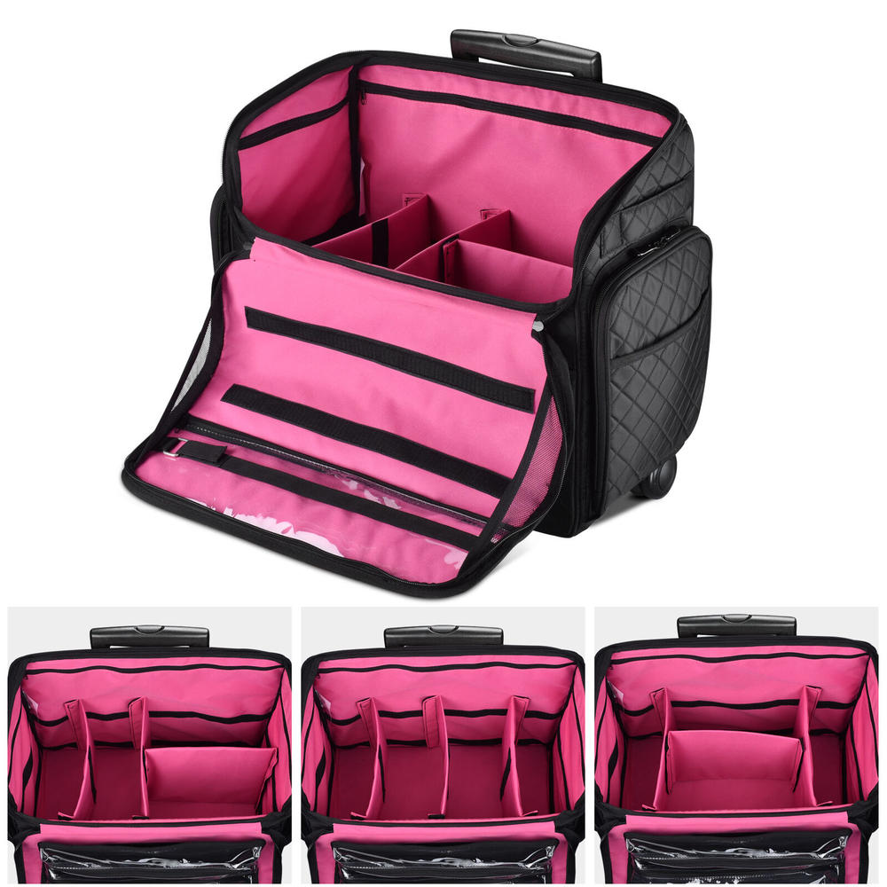 Great Choice Product Makeup Bag Lightweight Cosmetic Rolling Trolley Storage Traveling Case