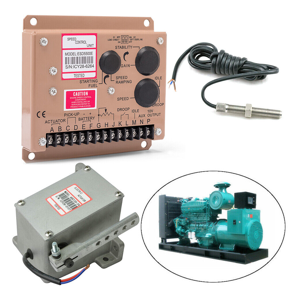 Great Choice Product Lternator Generator Governor Actuator Adc120-12V+Esd5500E +Msp6729 Speed Control