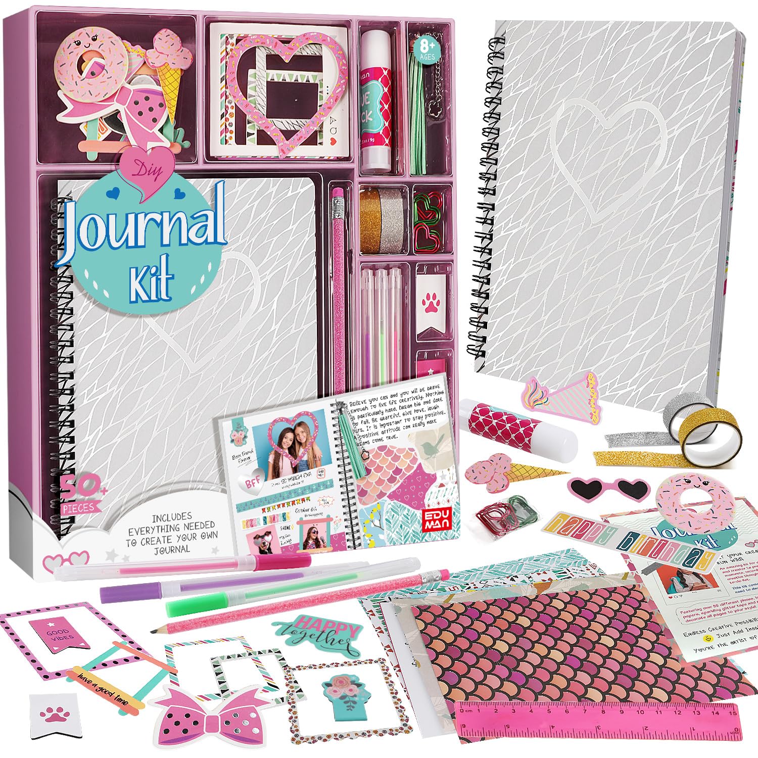 Great Choice Products Journal Kit For Girls - Art And Crafts Gift