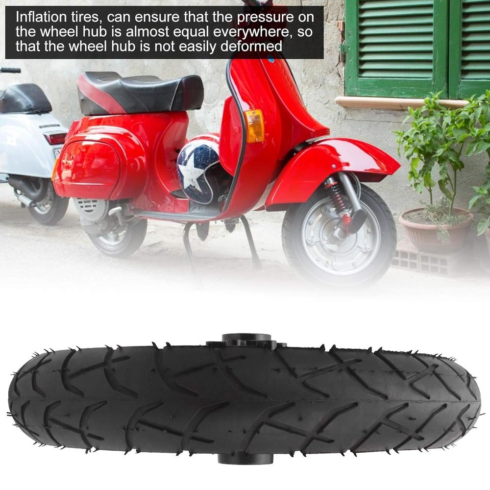 Great Choice Products 12In Electric Scooter Tire With Wheel Hub Inner Tube E-Bike Rubber Tyre Accessory 12 1/2X2 1/14 Replacement