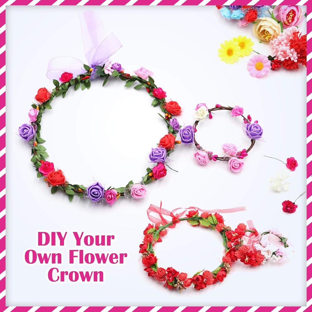Great Choice Products Flower Crowns Craft Kit For Girls, Make Your Own ...