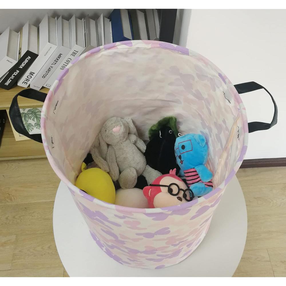 Great Choice Products Butterfly Storage Basket Canvas Laundry Basket Foldable Waterproof Large Storage Baskets For Kids Boys And Girls, Office, 