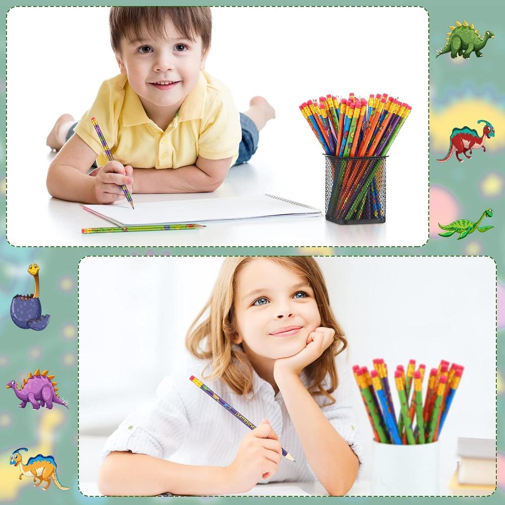 Great Choice Products Dinosaur Pencils Assorted Dino Pencils Multicolor Pencils Dinosaurs Themed Party Favor For Classroom Rewards Dinosaurs The