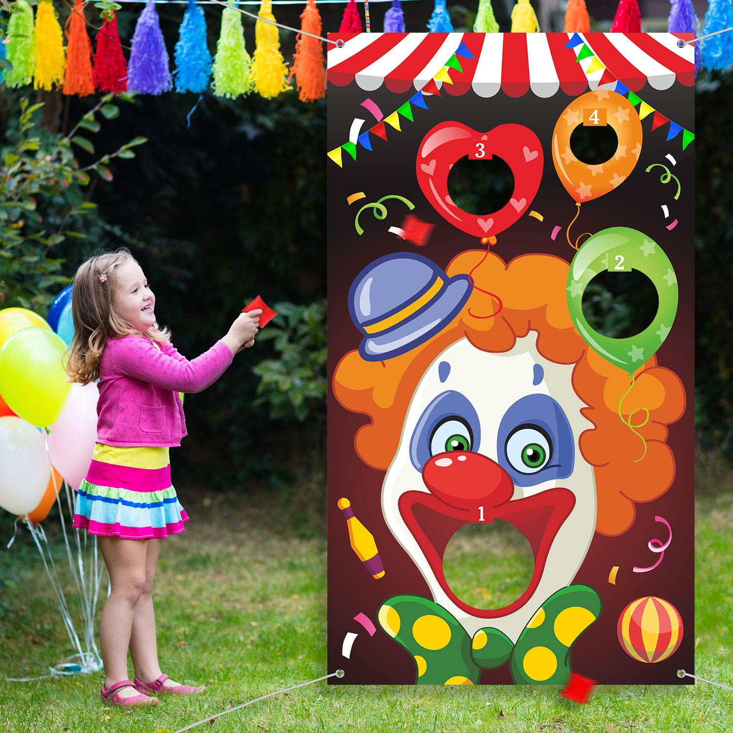 Great Choice Products Carnival Toss Games With 3 Bean Bag, Fun Carnival Game For Kids And Adults In Carnival Party Activities, Great Carnival De