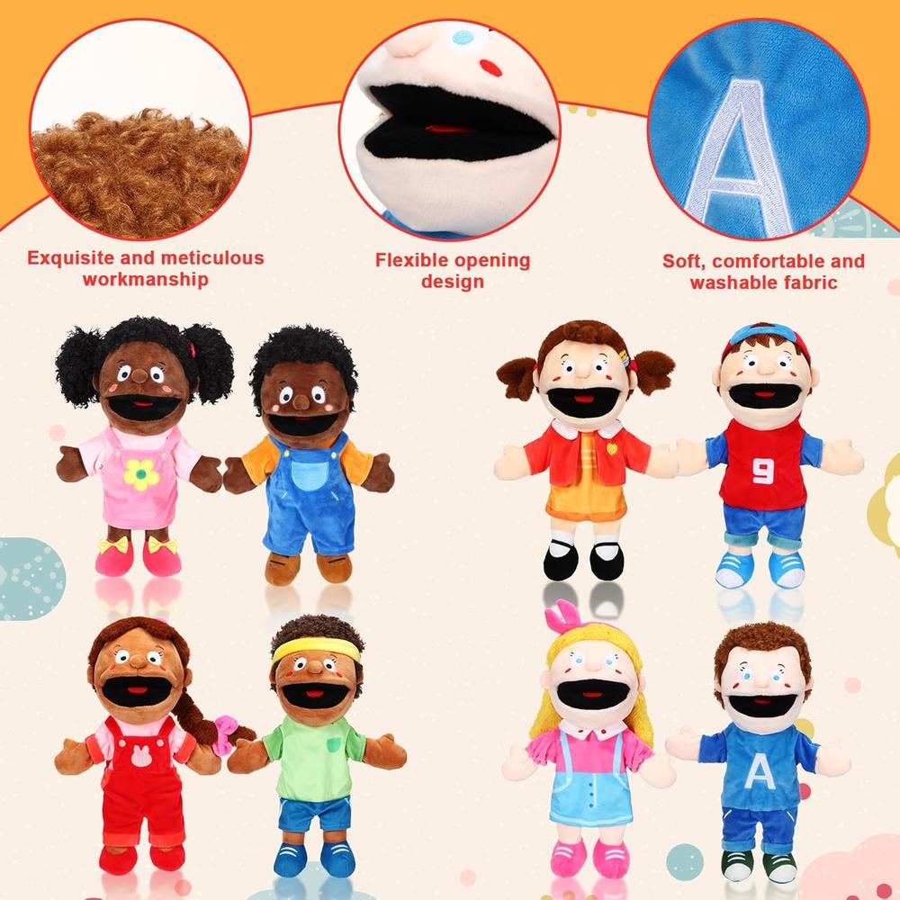 Great Choice Products 8 Piece Kids Hand Puppet Set, 12 Inch ...
