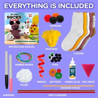 LC Crafts Arts and Crafts for Kids Ages 8-12 Create Your Own Plush Toys Kit Includes All Supplies and Instructions Best Craft Project for Girls 