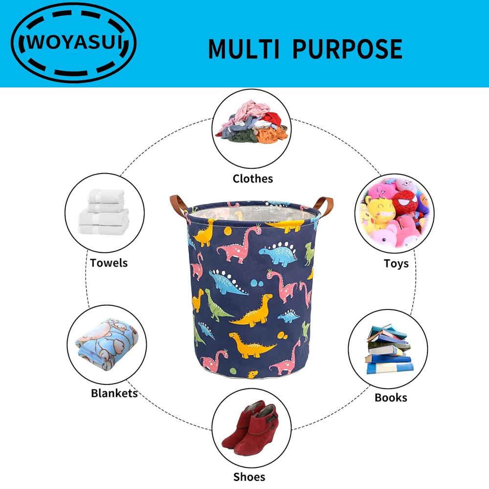 Great Choice Products Collapsible Round Storage Bin - Large Laundry Hamper Waterproof Organizer With Handles-Home Decor-Toy Books Holder Clothes