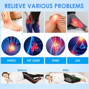 Great Choice Products Leg Pillow For Sleeping Hip Pain,Memory Foam Knee  Pillow For Side,Back