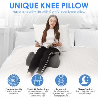 Great Choice Products Leg Pillow For Sleeping Hip Pain,Memory Foam Knee  Pillow For Side,Back
