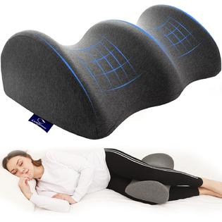Great Choice Products Leg Pillow For Sleeping Hip Pain,Memory Foam Knee  Pillow For Side,Back Sleepers, Wedge Contour Knee Support Cushion Pillow